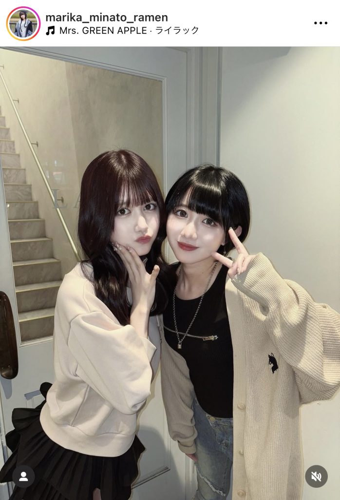 FES☆TIVEに同期として加入した土光瑠璃子とのツーショット