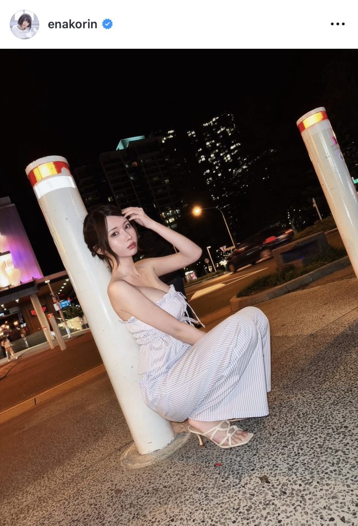 夜の街での1コマ