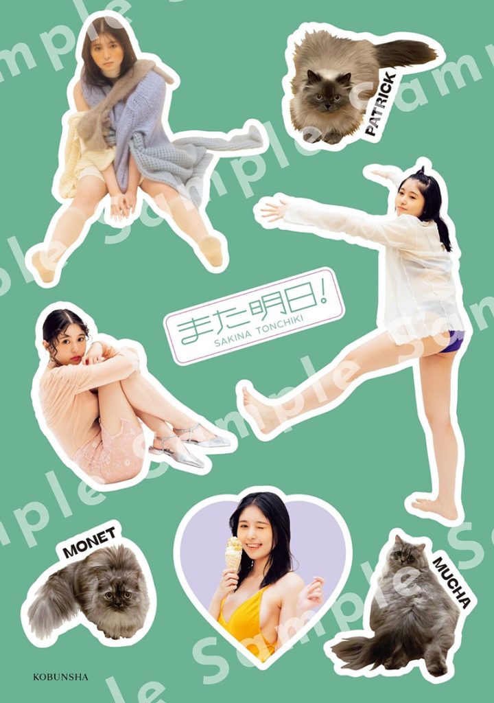 頓知気さきなフォトスタイルブック『また明日！』より「KOKODEブックス」限定特典・ステッカーシート