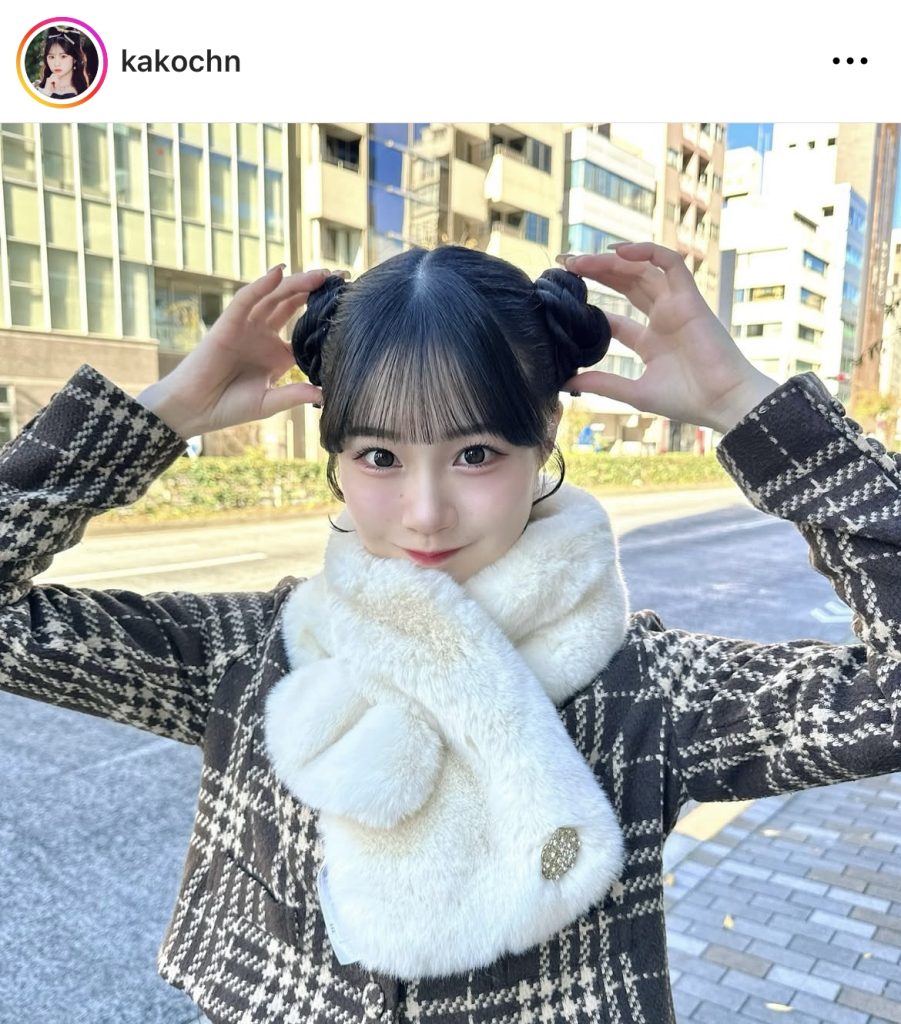 “くまさんヘア”でニッコリ