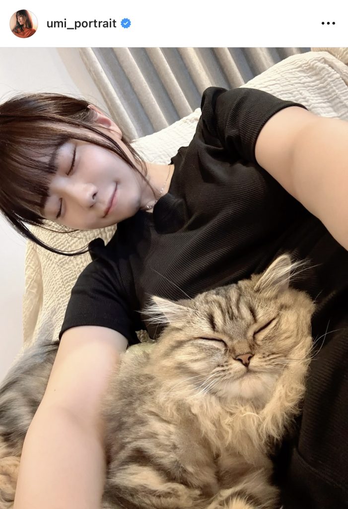 避妊手術を終えた愛猫を抱いてほっこり