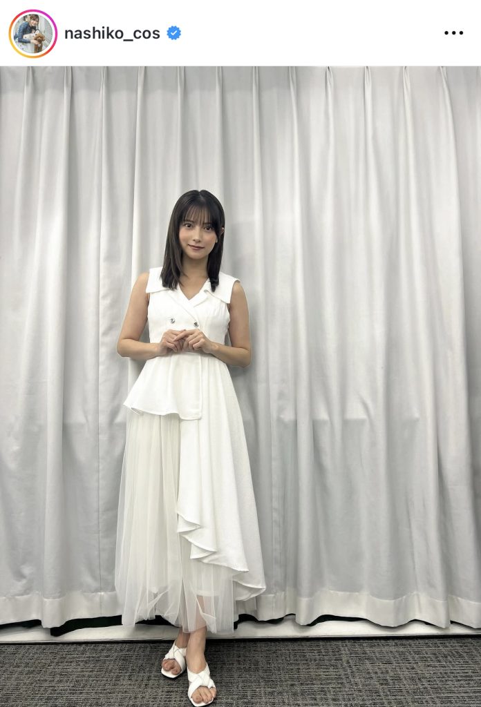 おしとやかな純白ワンピースでカレンダー撮影に臨んだ