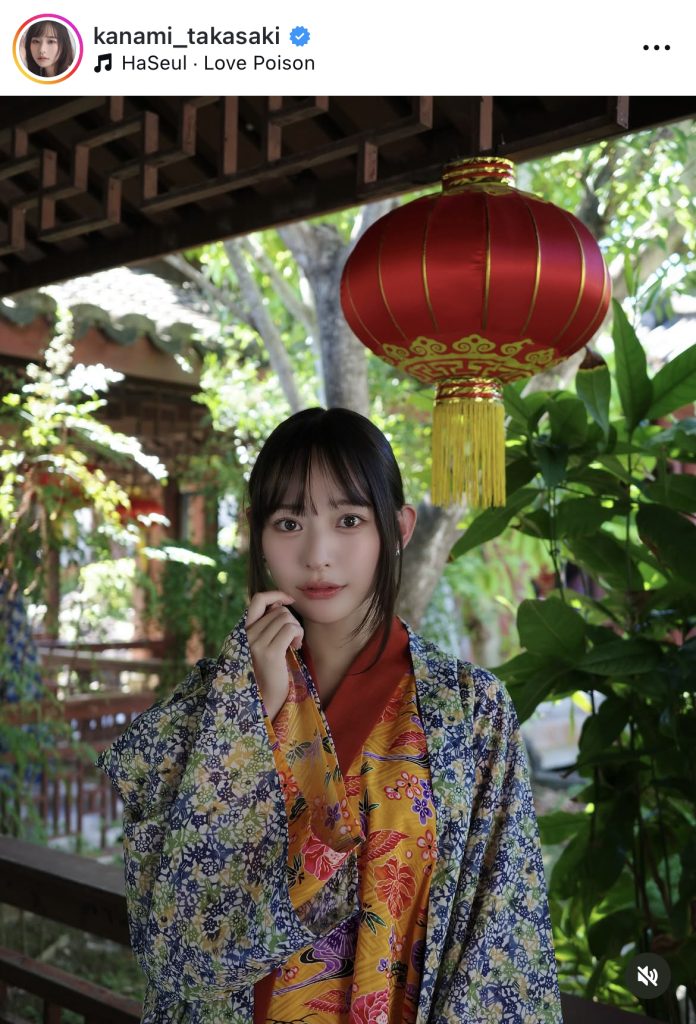 沖縄の伝統衣装が良く似合う高崎かなみ