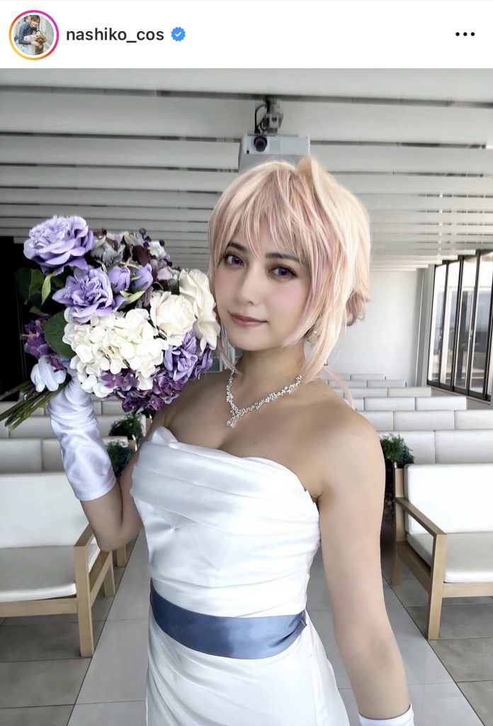 ウエディングドレス姿を公開した桃月なしこ