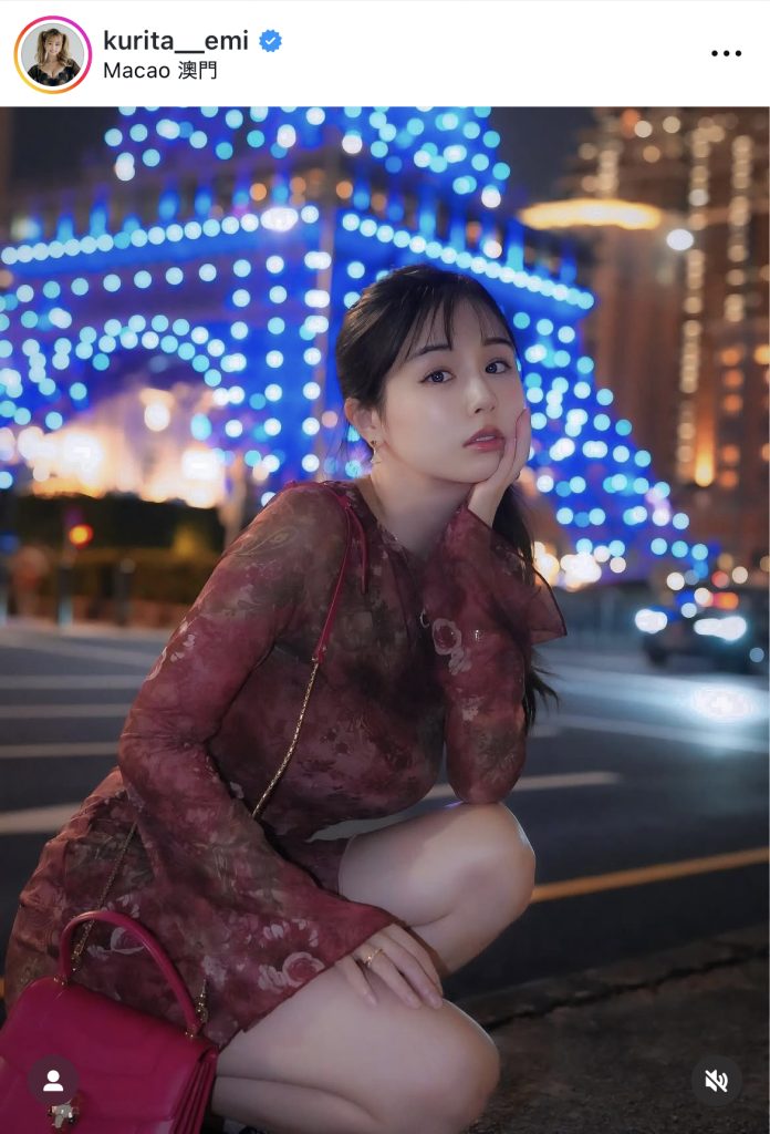 夜のマカオをミニスカワンピで歩く