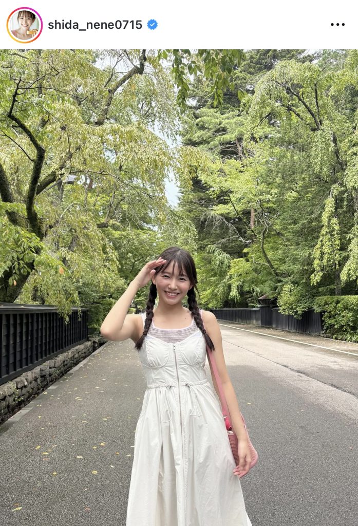 au Short「志田音々の健康旅」撮影での1コマ