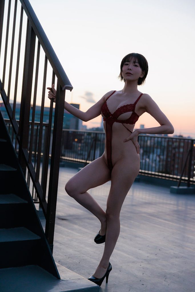 グラビアアイドル辰巳シーナイメージDVD「黒い花嫁は、静寂を纏って佇む」より