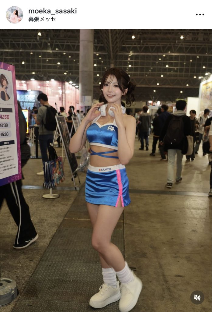 「ニコニコ超会議2026」SANYOブースに登場した佐々木萌香