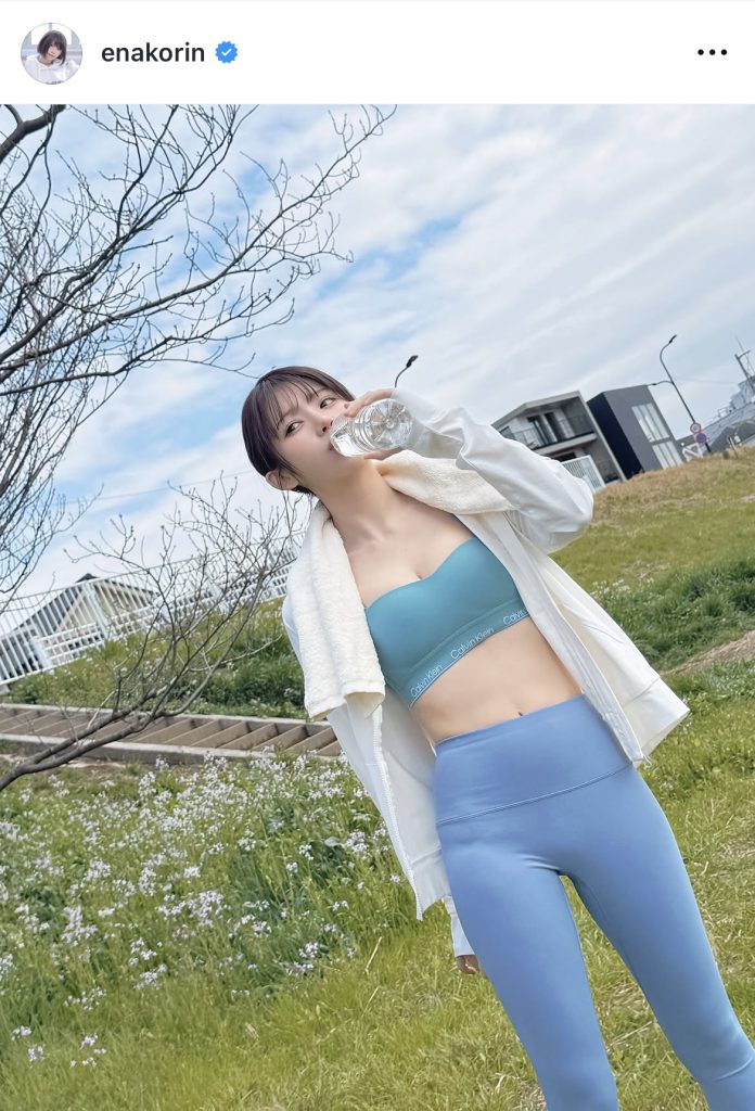 トレーニング中のえなこを激写