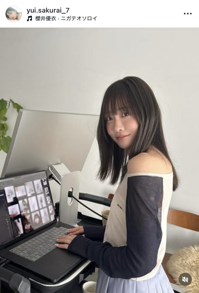 ふと振り向いた優衣ちゃんにキュン
