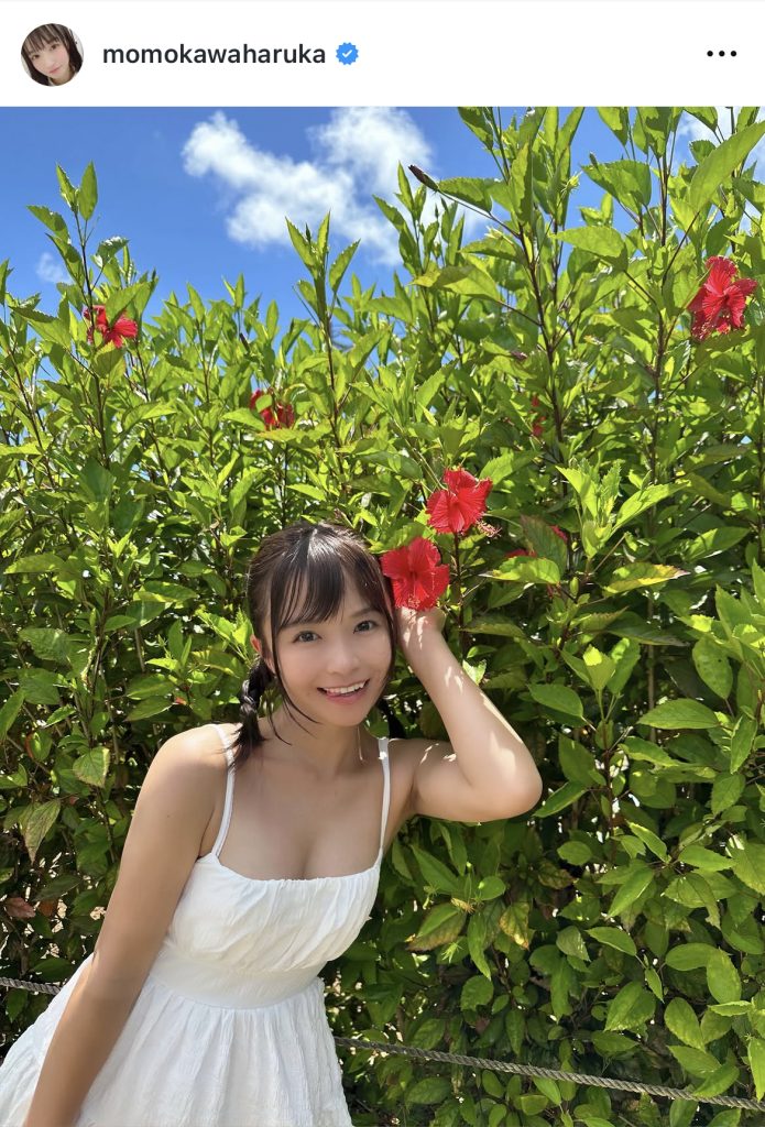 白ワンピで夏っぽい1枚
