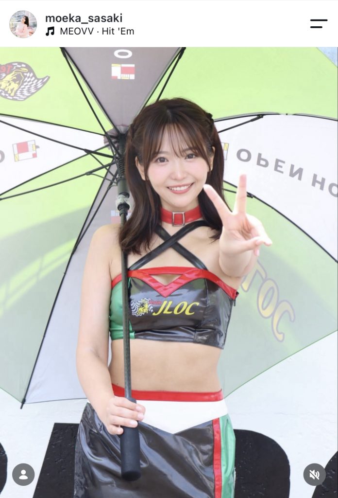 グラビアアイドル佐々木萌香がレースクイーン姿を公開