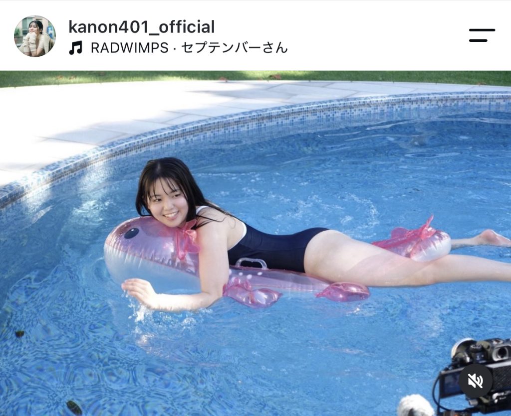 松島かのんが撮影でのオフショットを公開