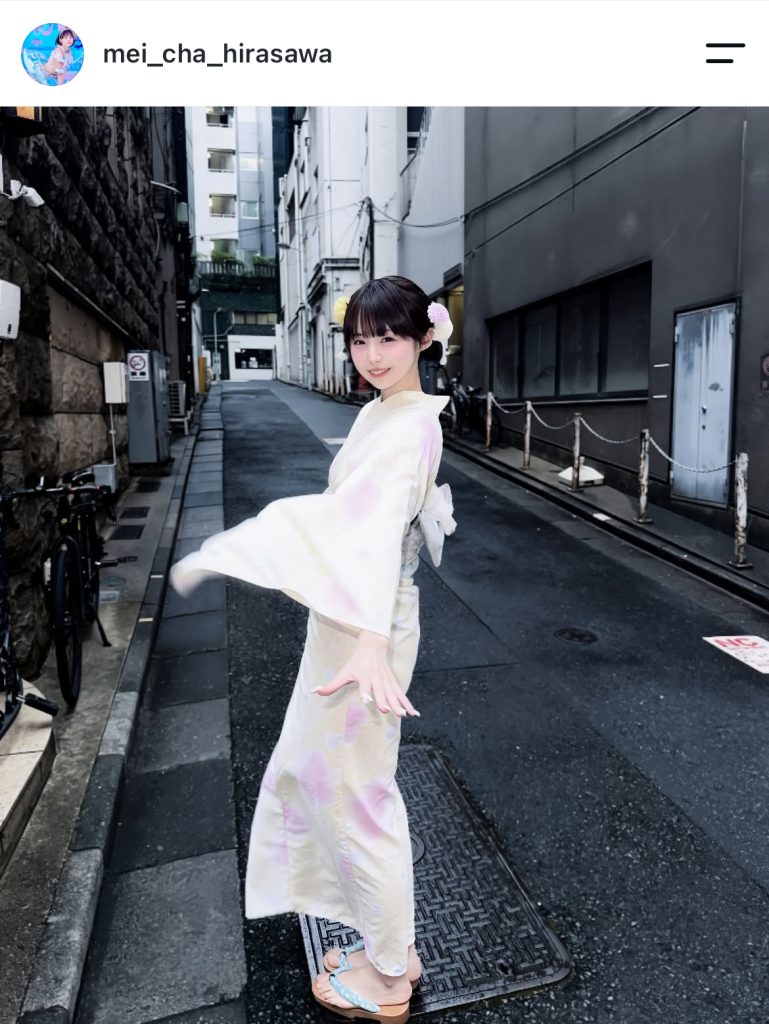 透明感いっぱいの浴衣姿