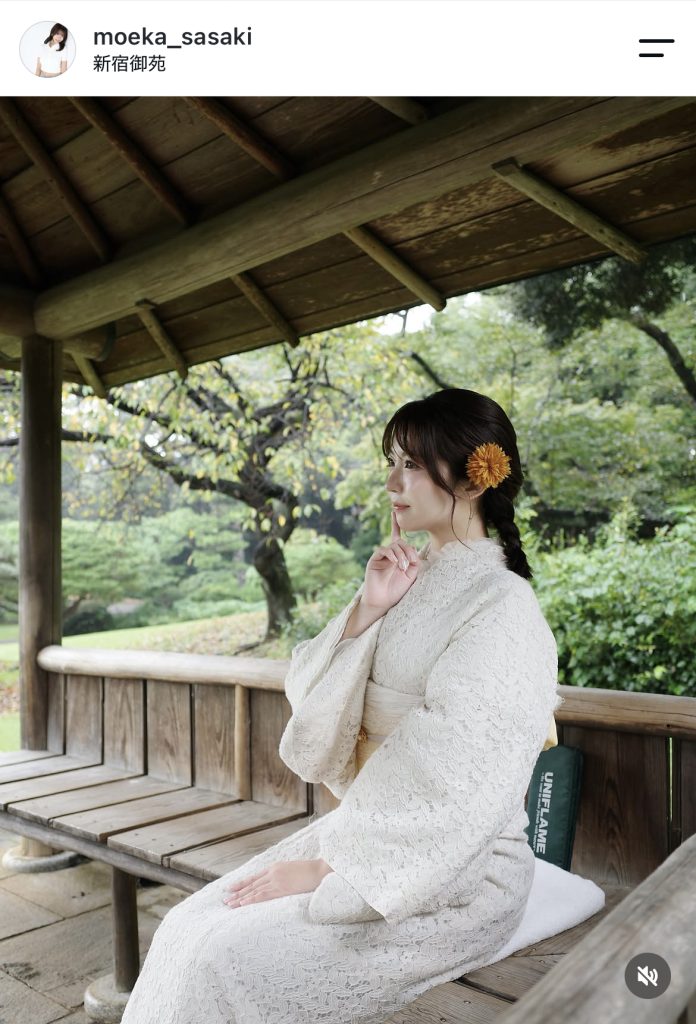 グラビアアイドル佐々木萌香が美しい着物姿を公開